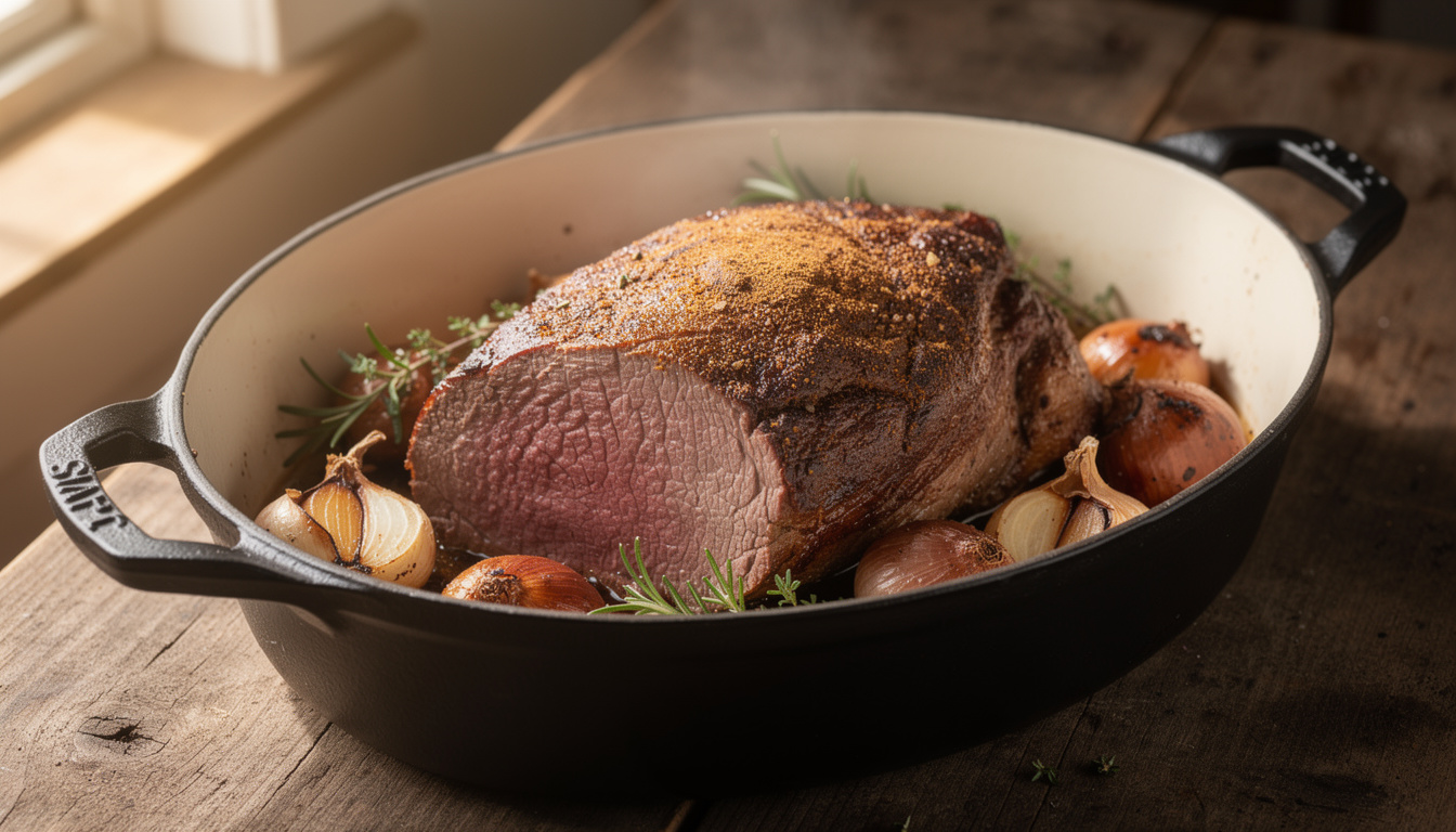Rôti de chevreuil en cocotte sans marinade : une recette simple et savoureuse découvrez une recette simple et savoureuse de rôti de chevreuil en cocotte, préparée sans marinade pour un plat tendre et parfumé, parfait pour vos repas gourmands.