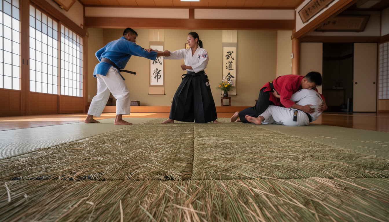Tout savoir sur le tatami et son utilisation dans les sports de combat découvrez tout ce qu'il faut savoir sur le tatami, son histoire, ses caractéristiques et son importance dans les sports de combat pour une pratique en toute sécurité.