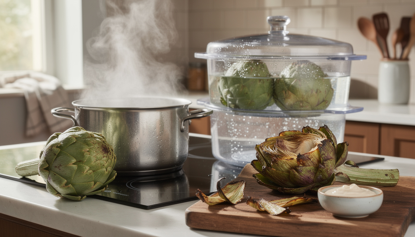 Combien de temps faut-il pour cuire un artichaut et comment varier la cuisson découvrez combien de temps cuire un artichaut et explorez différentes méthodes pour varier sa cuisson, afin de savourer ce légume délicieux et polyvalent.
